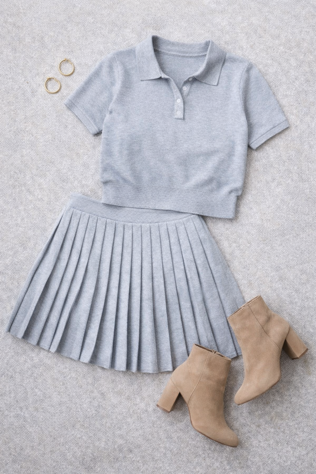 The Elle Pleated Polo Set