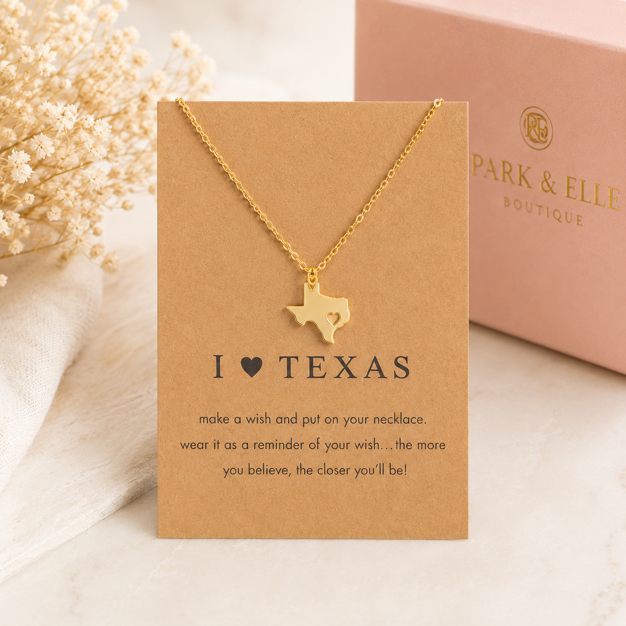 Texas Love Necklace & Bracelet Set