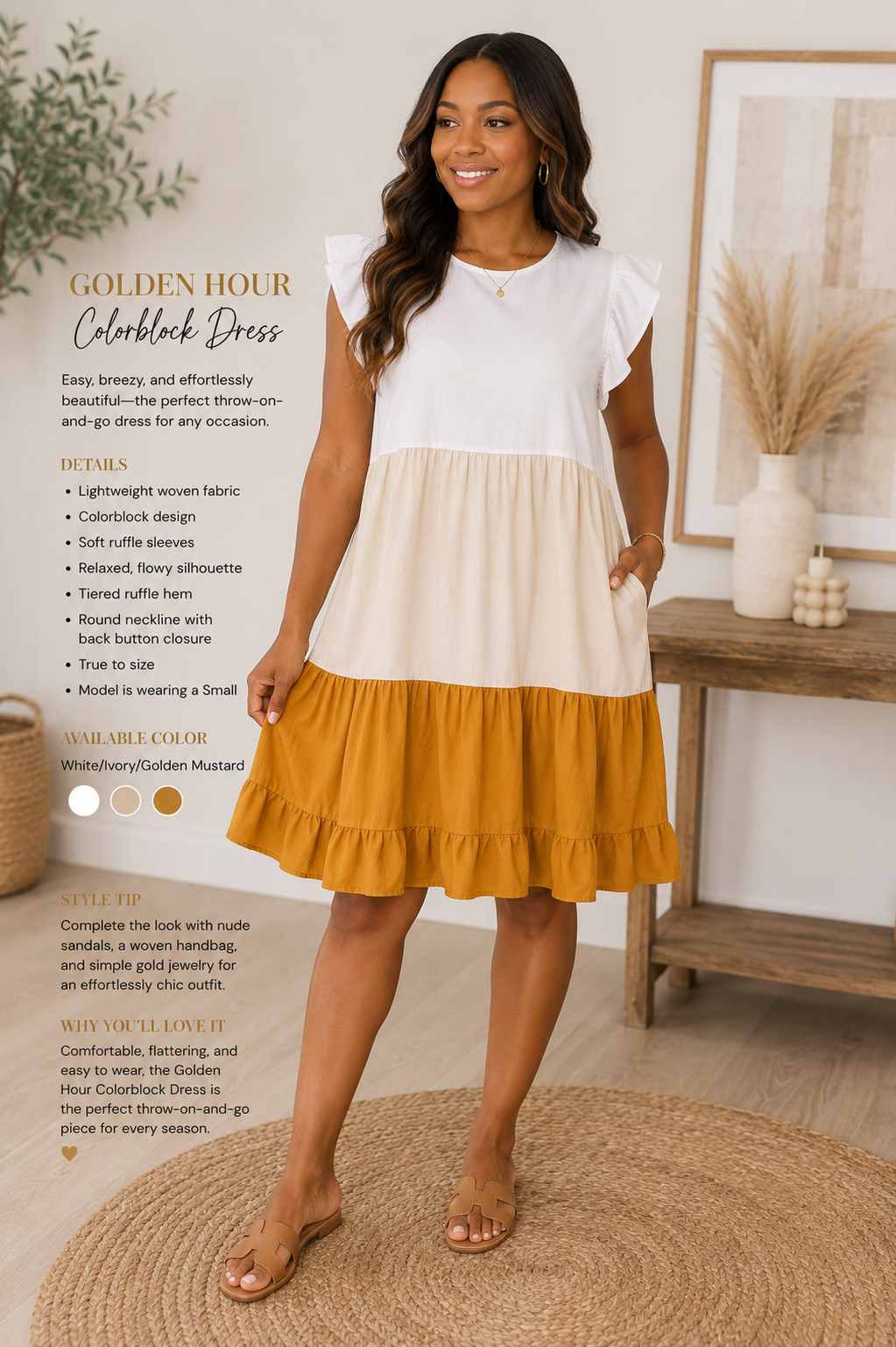 Golden Hour Color Block Dress