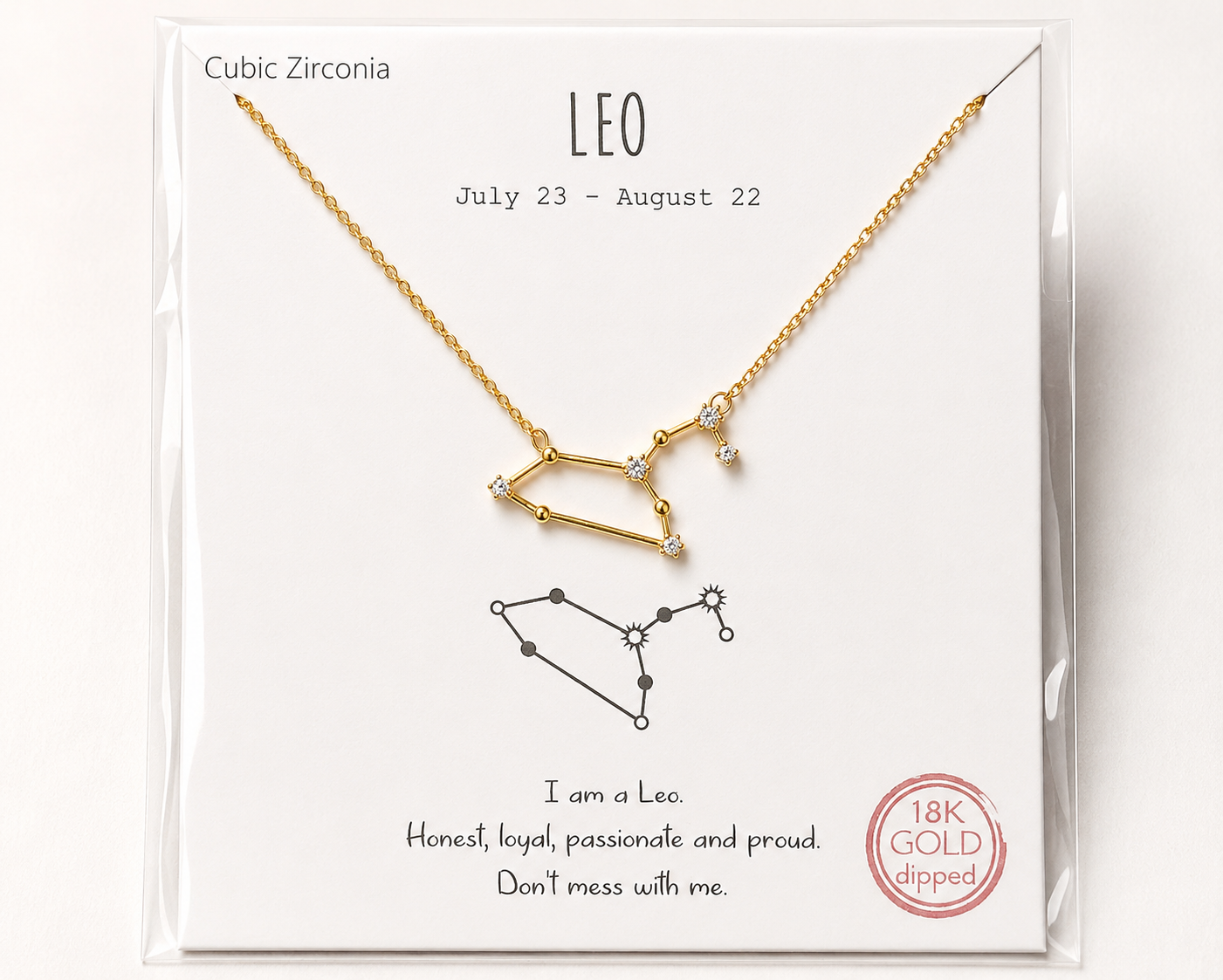 Celestial Leo Constellation Necklace