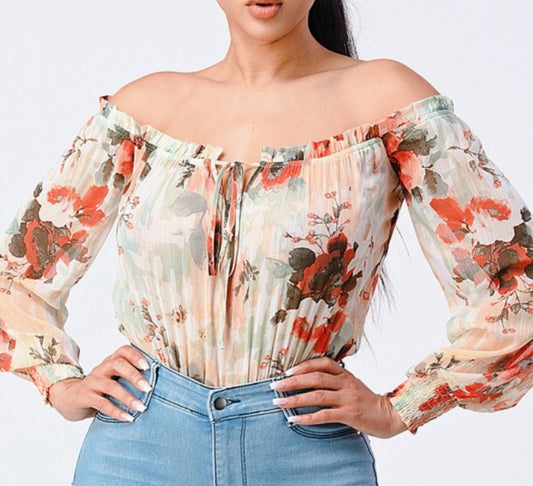 Sage Floral Bodysuit