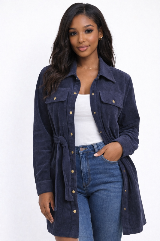 The After Hours Corduroy Dress-Jacket